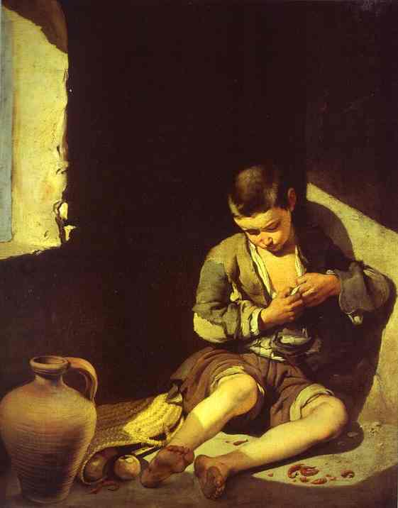 Wikioo.org - The Encyclopedia of Fine Arts - Painting, Artwork by Bartolome Esteban Murillo - The Beggar Boy