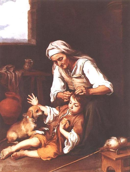 Wikioo.org - The Encyclopedia of Fine Arts - Painting, Artwork by Bartolome Esteban Murillo - The Toilette