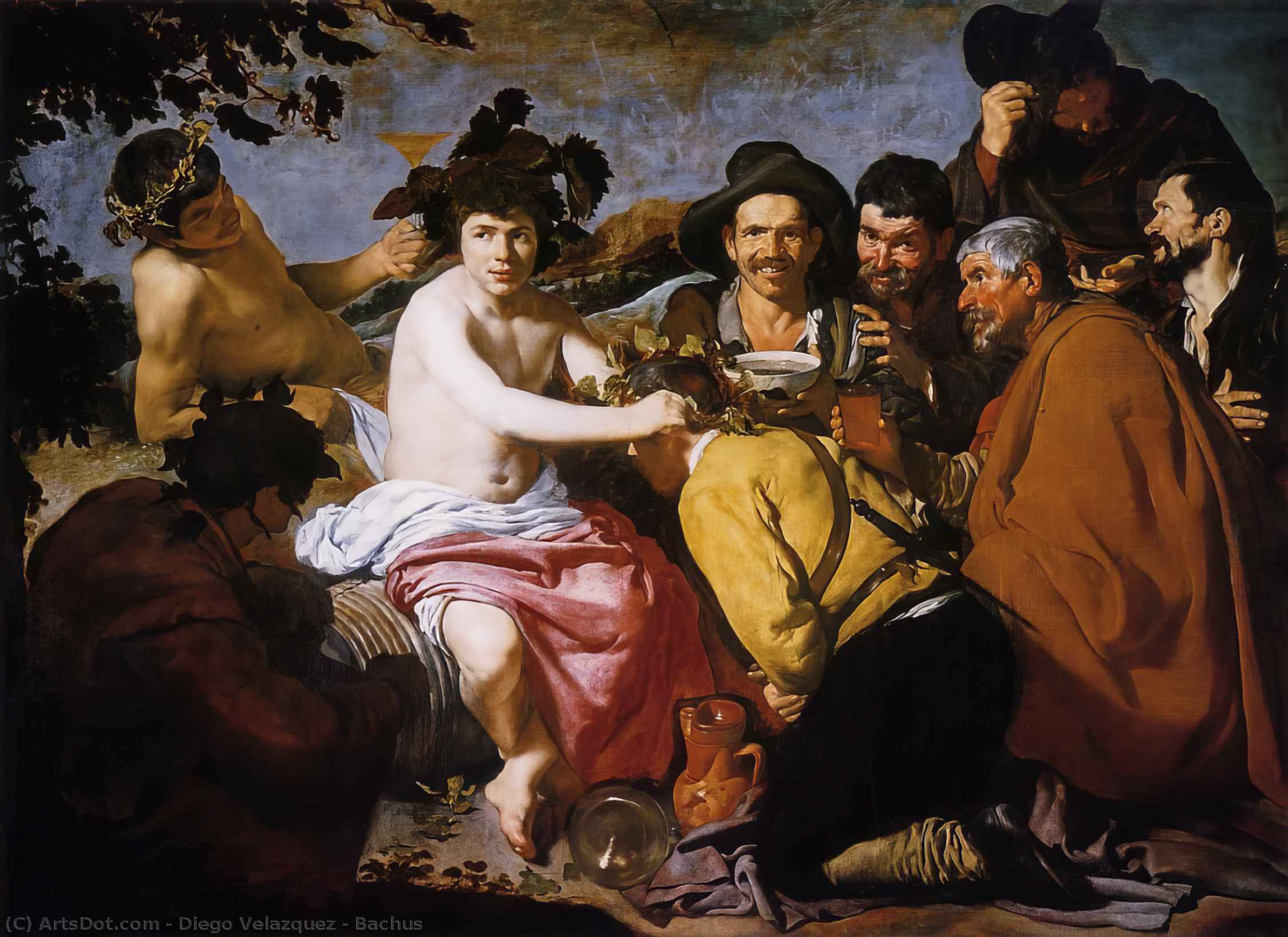 WikiOO.org - Encyclopedia of Fine Arts - Maleri, Artwork Diego Velazquez - Bachus