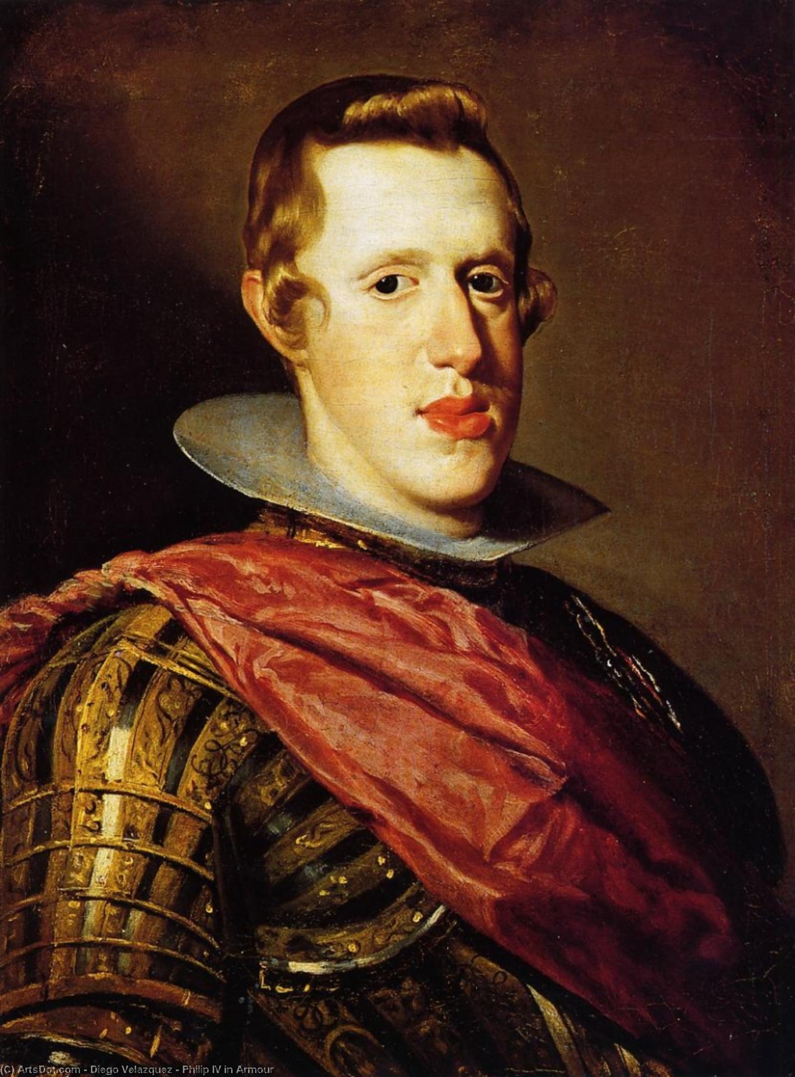 WikiOO.org - Encyclopedia of Fine Arts - Målning, konstverk Diego Velazquez - Philip IV in Armour
