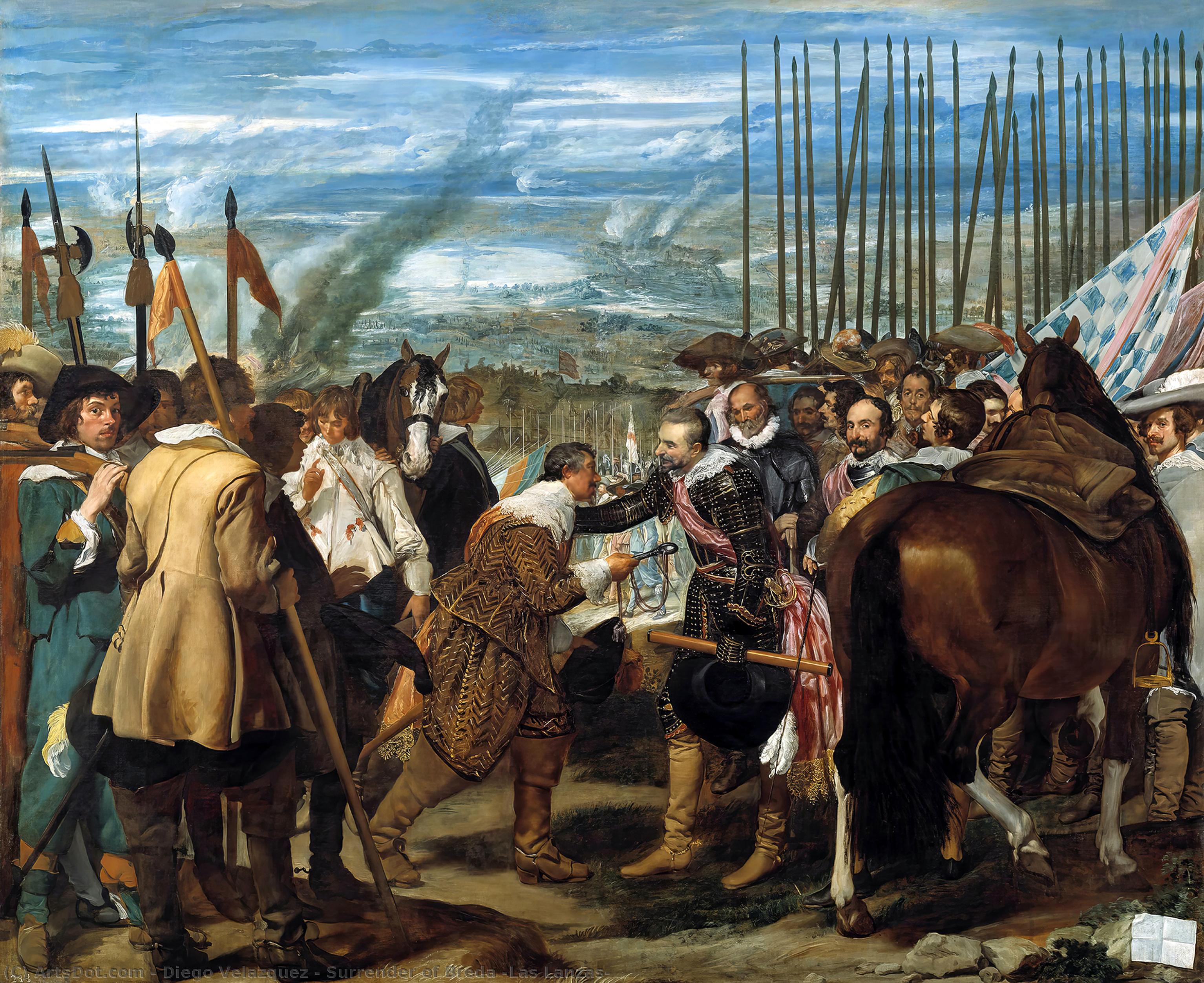 WikiOO.org - Encyclopedia of Fine Arts - Maleri, Artwork Diego Velazquez - Surrender of Breda (Las Lanzas)