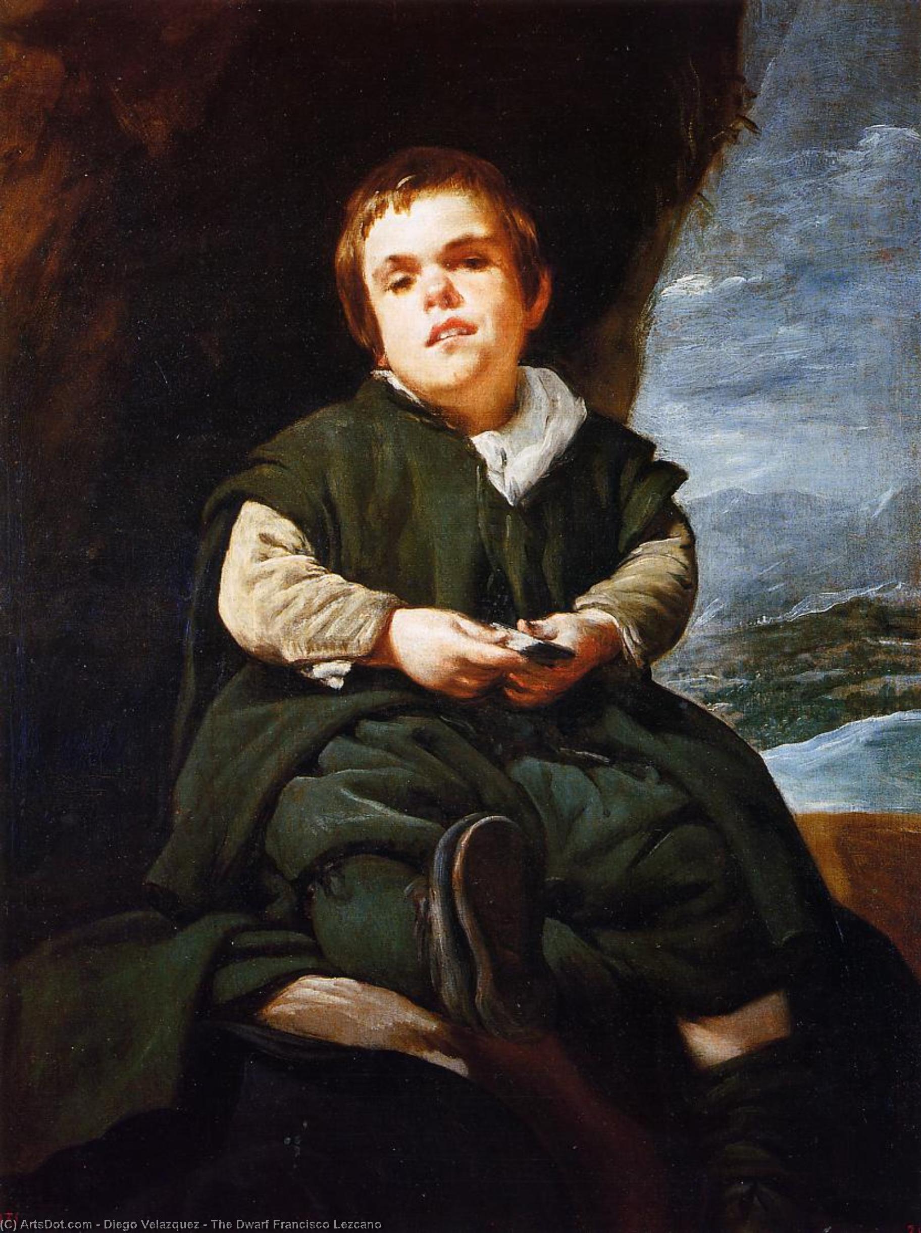 WikiOO.org - Enciclopedia of Fine Arts - Pictura, lucrări de artă Diego Velazquez - The Dwarf Francisco Lezcano