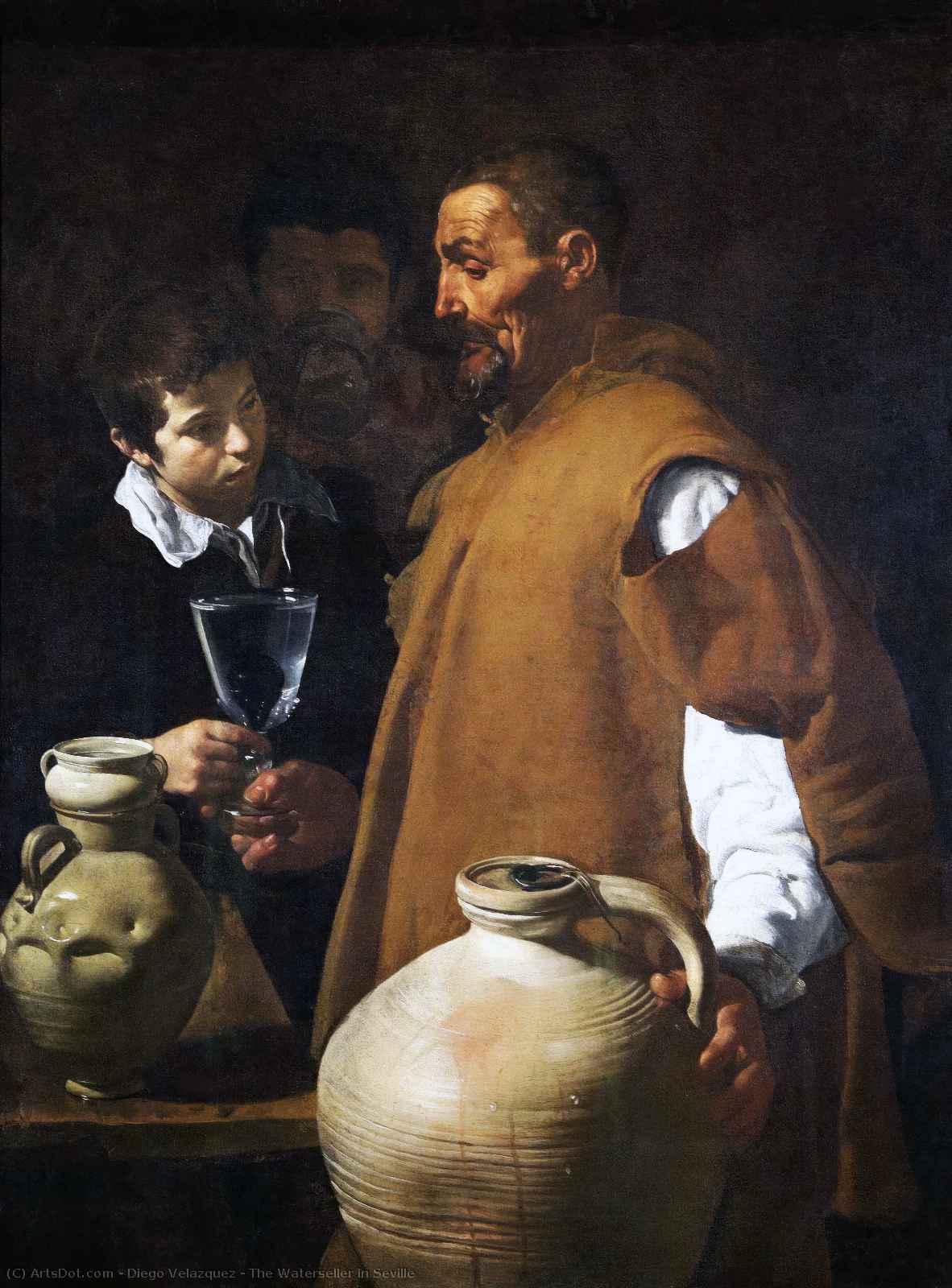 WikiOO.org - Enciklopedija dailės - Tapyba, meno kuriniai Diego Velazquez - The Waterseller in Seville