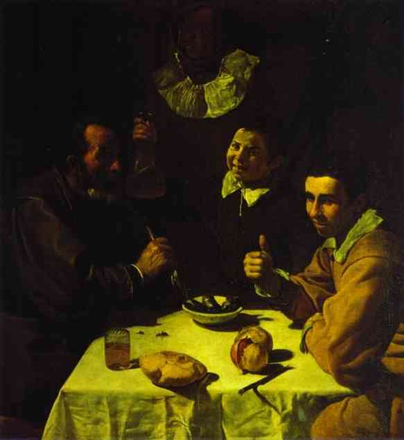 WikiOO.org - Encyclopedia of Fine Arts - Maalaus, taideteos Diego Velazquez - The Lunch