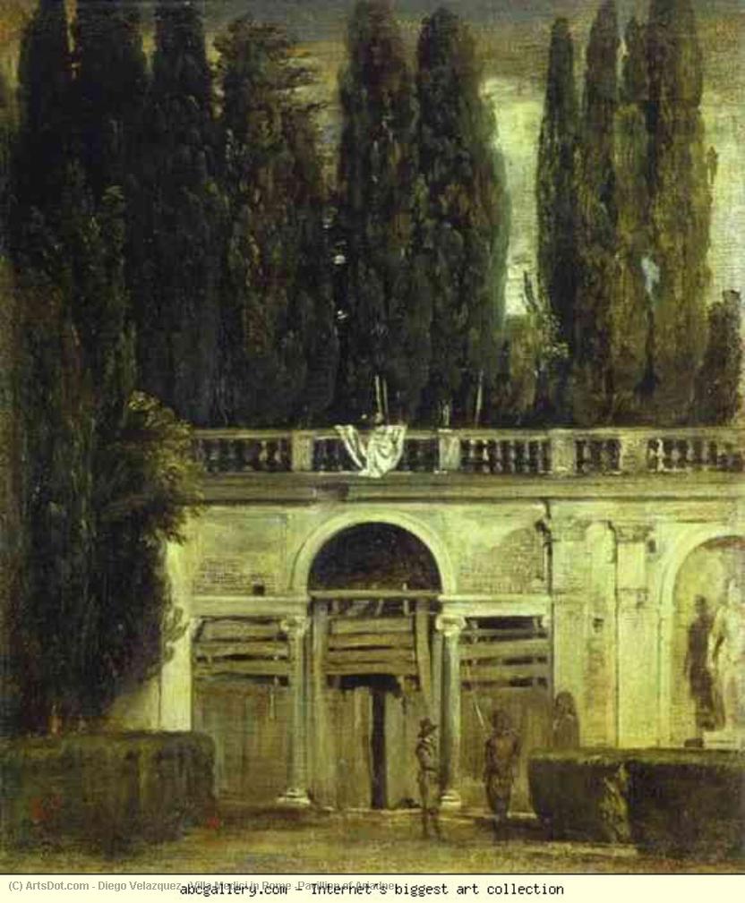 WikiOO.org - Encyclopedia of Fine Arts - Maľba, Artwork Diego Velazquez - Villa Medici in Rome (Pavillion of Ariadne)
