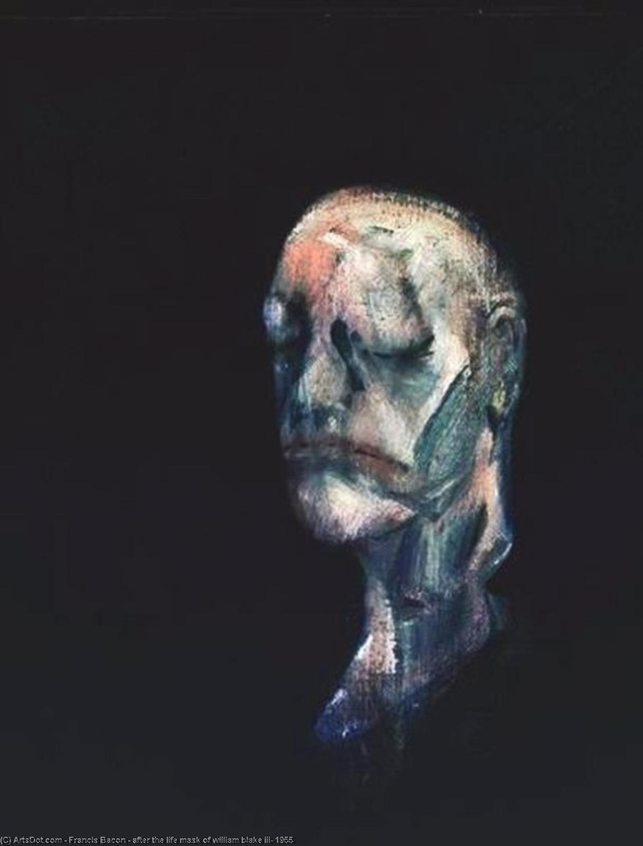 WikiOO.org - Encyclopedia of Fine Arts - Målning, konstverk Francis Bacon - after the life mask of william blake iii, 1955