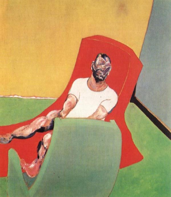 Wikioo.org - The Encyclopedia of Fine Arts - Painting, Artwork by Francis Bacon - double portrait of lucaian freud and frank auerbach, 1964 b