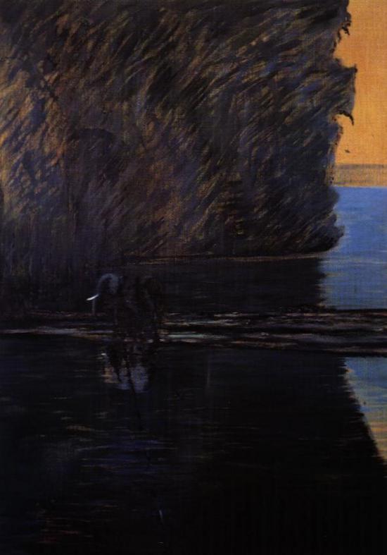 Wikioo.org - The Encyclopedia of Fine Arts - Painting, Artwork by Francis Bacon - elephant fording a river, 1952