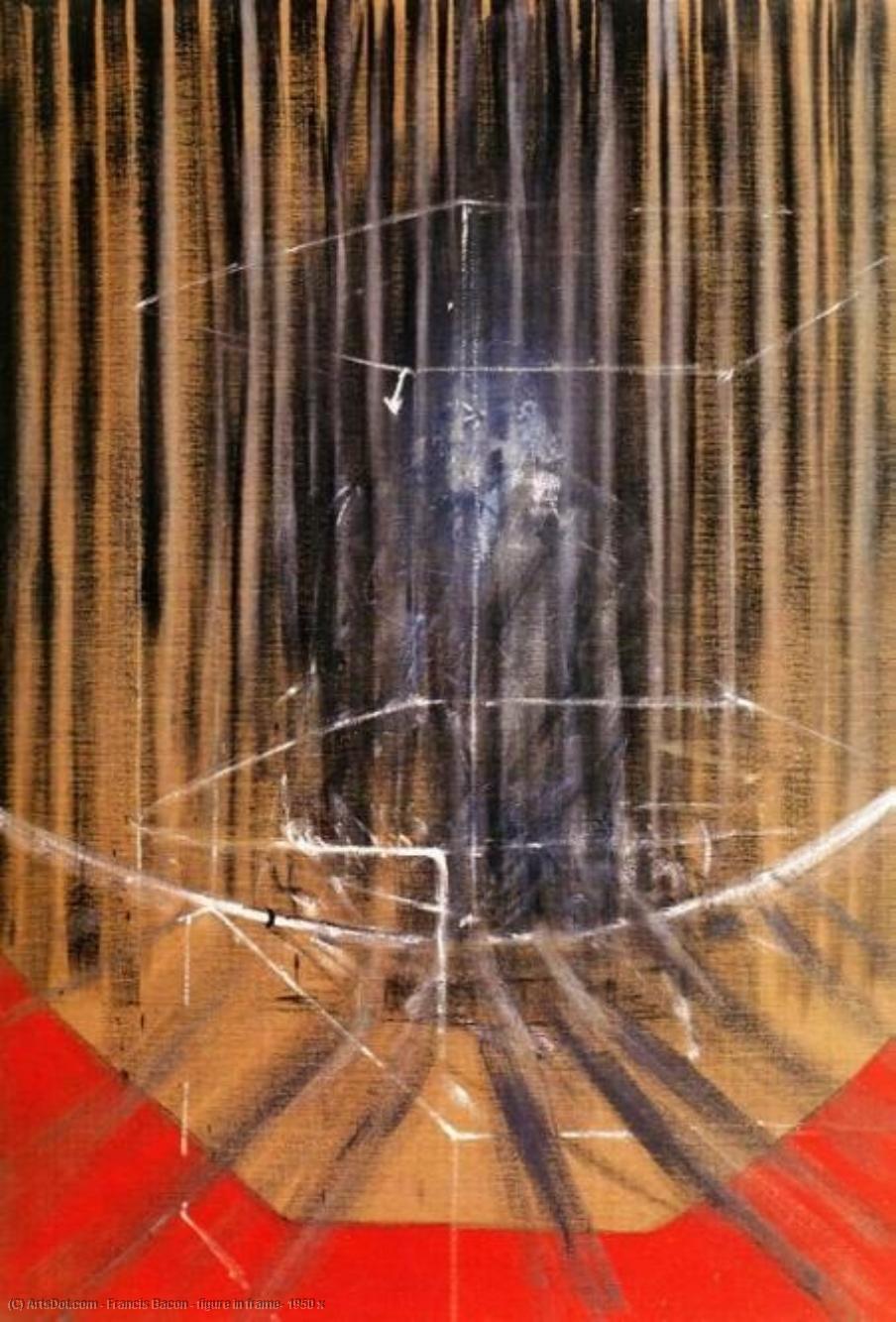 WikiOO.org - Энциклопедия изобразительного искусства - Живопись, Картины  Francis Bacon - рисунок в рамка  1950   икс