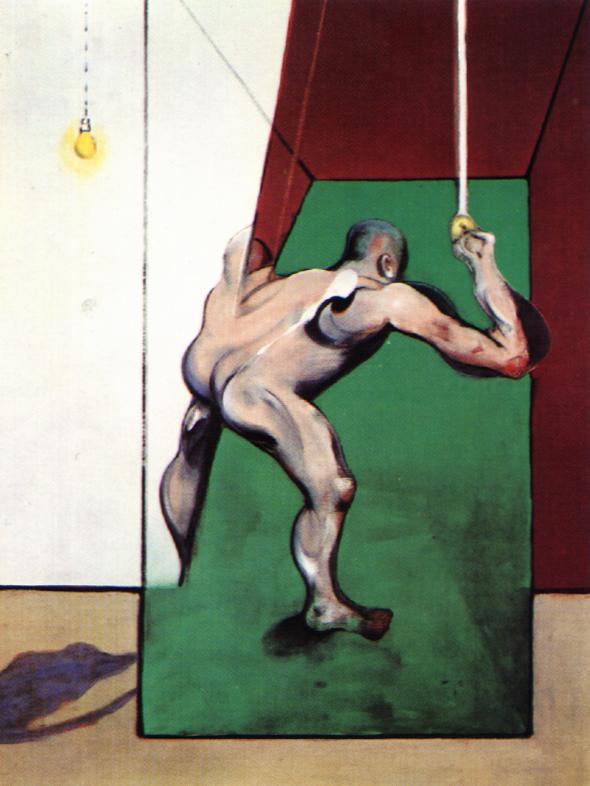 WikiOO.org - 백과 사전 - 회화, 삽화 Francis Bacon - man turning on the light, 1973-74