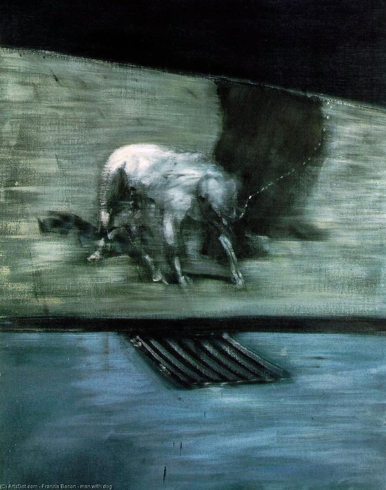 Wikioo.org - The Encyclopedia of Fine Arts - Painting, Artwork by Francis Bacon - man with dog