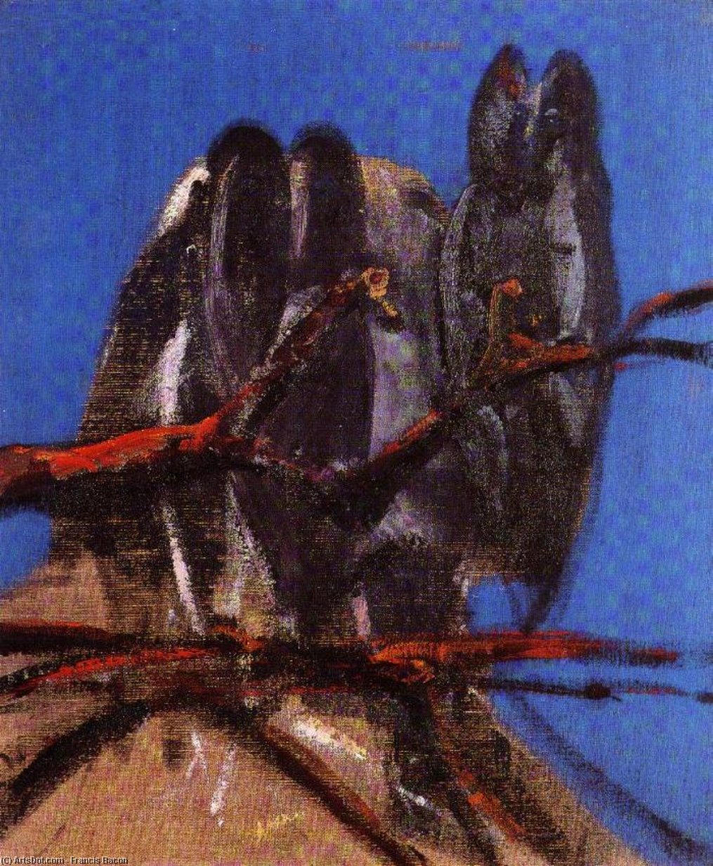 Wikioo.org – La Enciclopedia de las Bellas Artes - Pintura, Obras de arte de Francis Bacon - búhos 1956