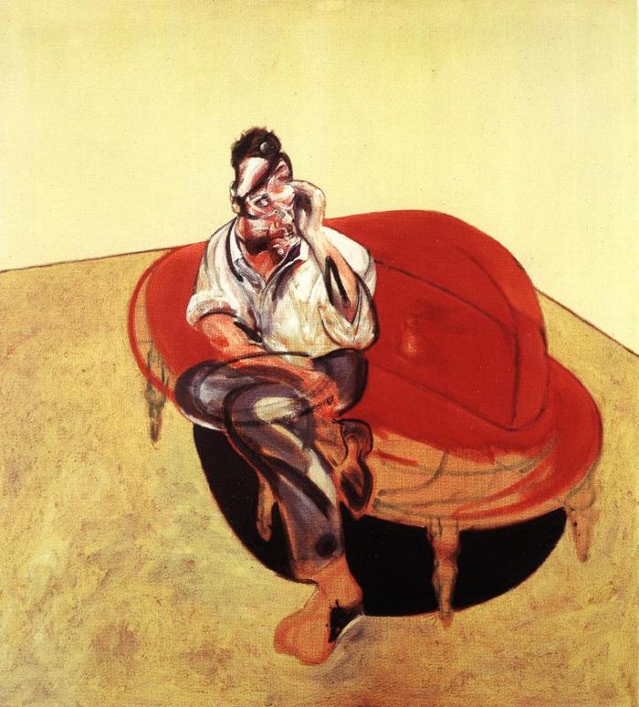 Wikoo.org - موسوعة الفنون الجميلة - اللوحة، العمل الفني Francis Bacon - portrait of lucian freud