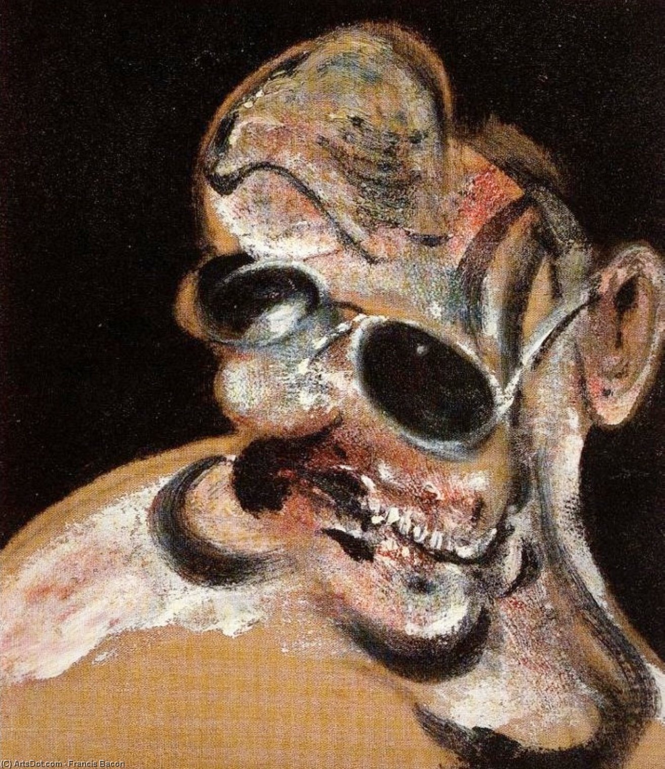 WikiOO.org - Enciclopedia of Fine Arts - Pictura, lucrări de artă Francis Bacon - portrait of man with glasses iii, 1963