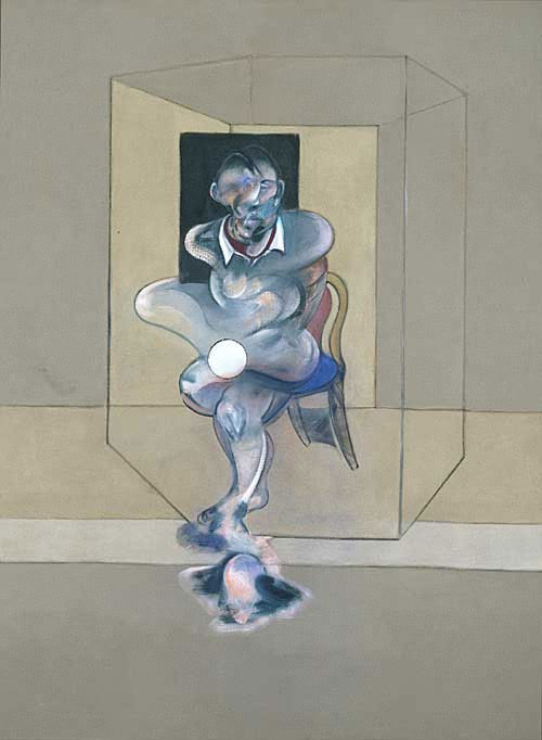 Wikoo.org - موسوعة الفنون الجميلة - اللوحة، العمل الفني Francis Bacon - self portrait, 1976