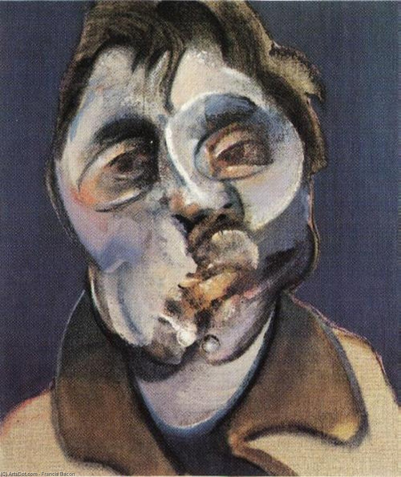 Wikioo.org - สารานุกรมวิจิตรศิลป์ - จิตรกรรม Francis Bacon - self-portrait, 1969