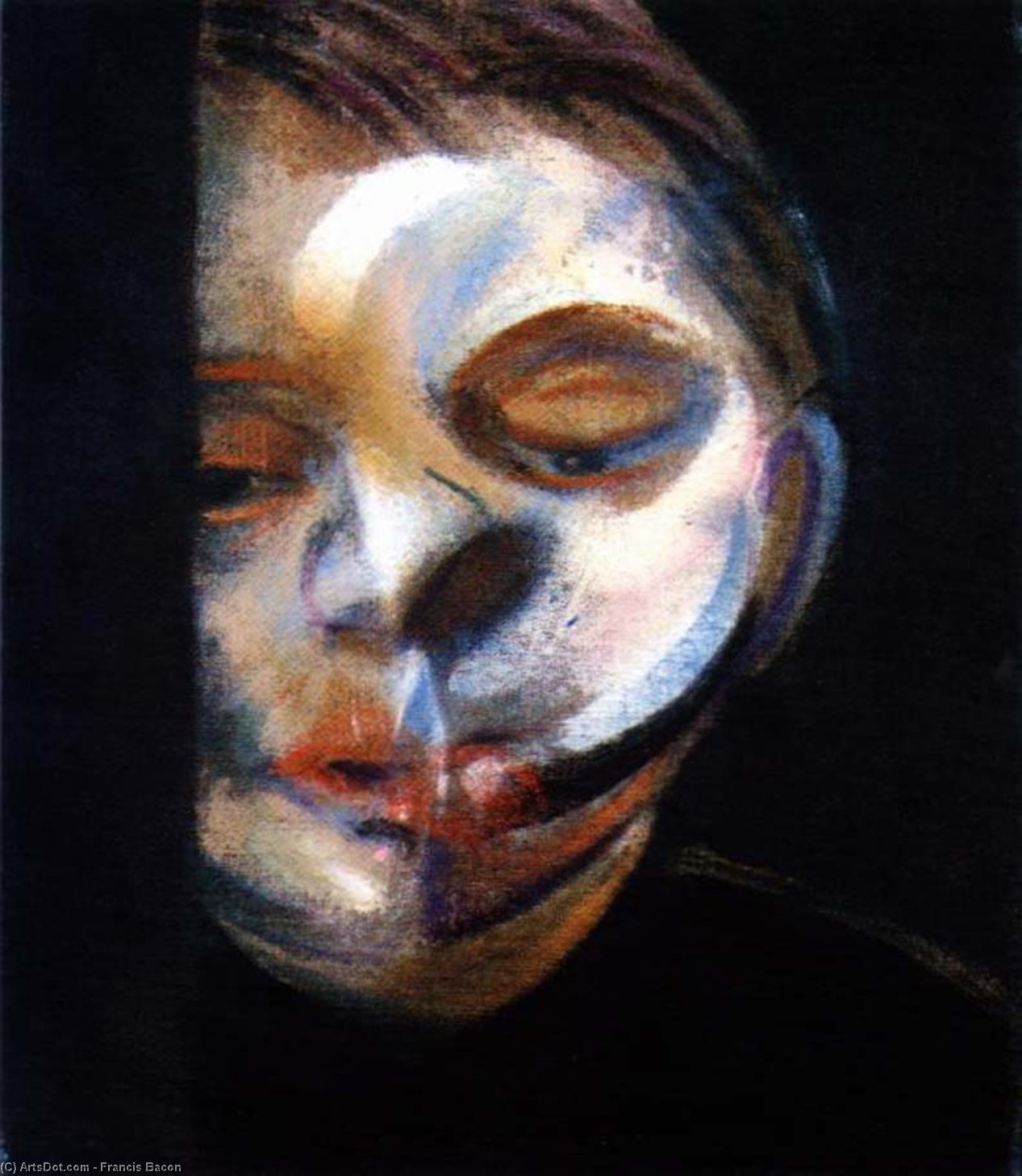 Wikioo.org – La Enciclopedia de las Bellas Artes - Pintura, Obras de arte de Francis Bacon - autorretrato 1972   ii la