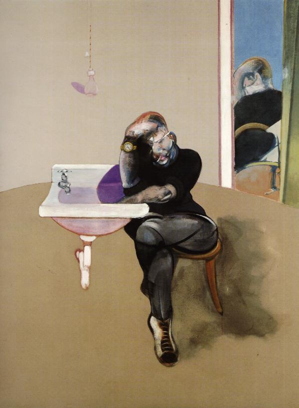 Wikoo.org - موسوعة الفنون الجميلة - اللوحة، العمل الفني Francis Bacon - self-portrait, 1973 nn