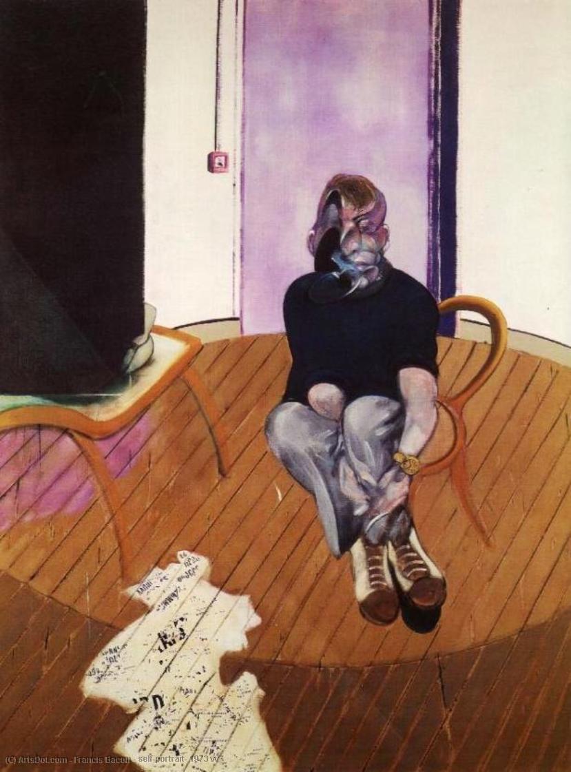 Wikioo.org - สารานุกรมวิจิตรศิลป์ - จิตรกรรม Francis Bacon - self-portrait, 1973 vv