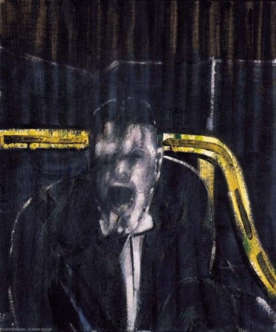 Wikioo.org - The Encyclopedia of Fine Arts - Painting, Artwork by Francis Bacon - study for a portrait, man screaming, 1952