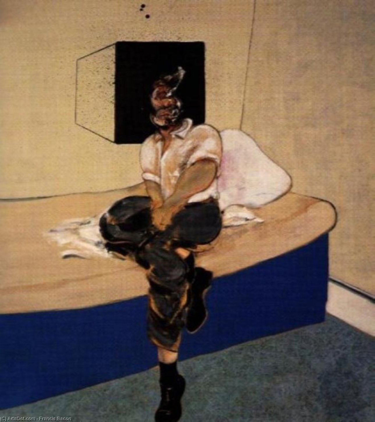 Wikioo.org - The Encyclopedia of Fine Arts - Painting, Artwork by Francis Bacon - study for a self-portrait, 1964