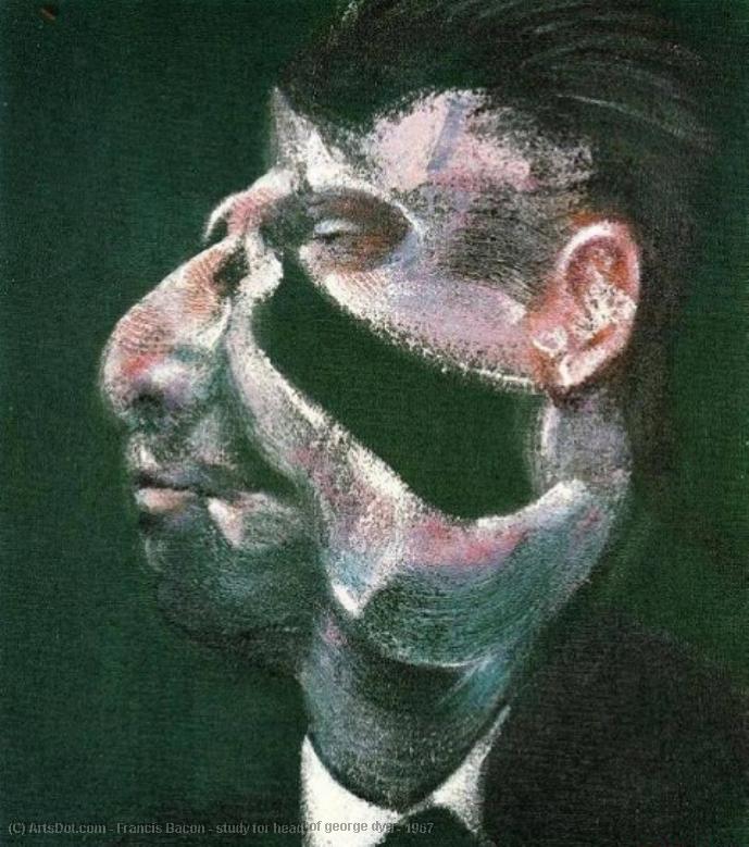 Wikioo.org - The Encyclopedia of Fine Arts - Painting, Artwork by Francis Bacon - study for head of george dyer, 1967