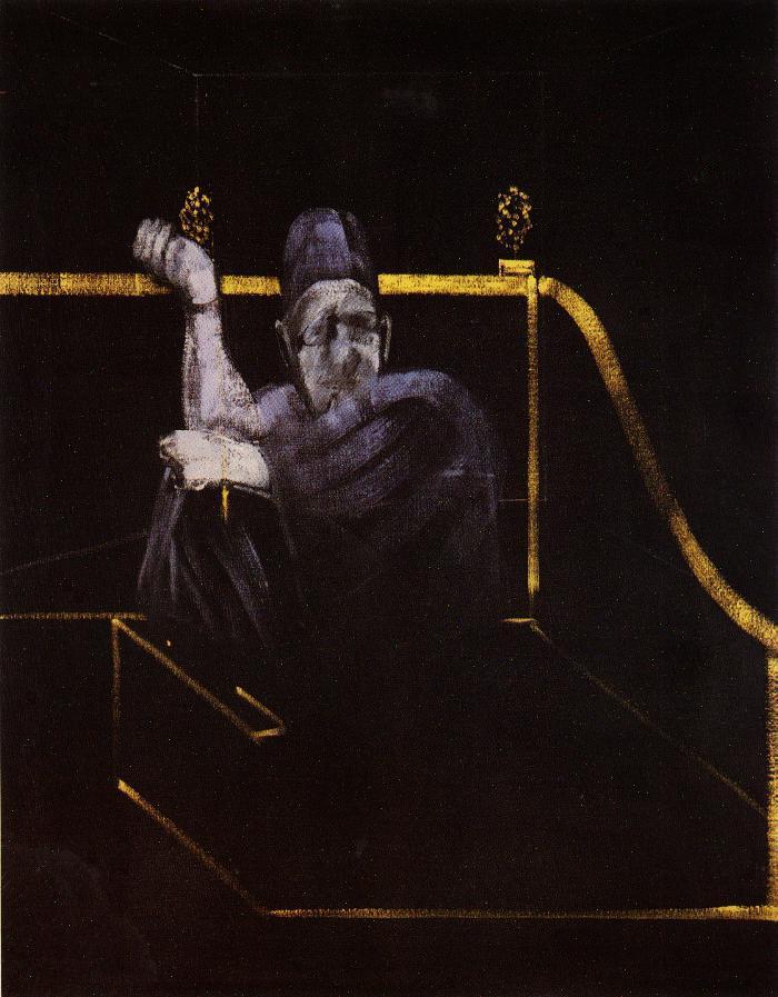 Wikoo.org - موسوعة الفنون الجميلة - اللوحة، العمل الفني Francis Bacon - study for portrait viii, 1953