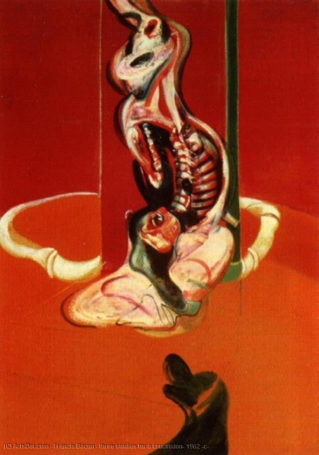 Wikioo.org - The Encyclopedia of Fine Arts - Painting, Artwork by Francis Bacon - three studies for a crucifixion, 1962 (c)