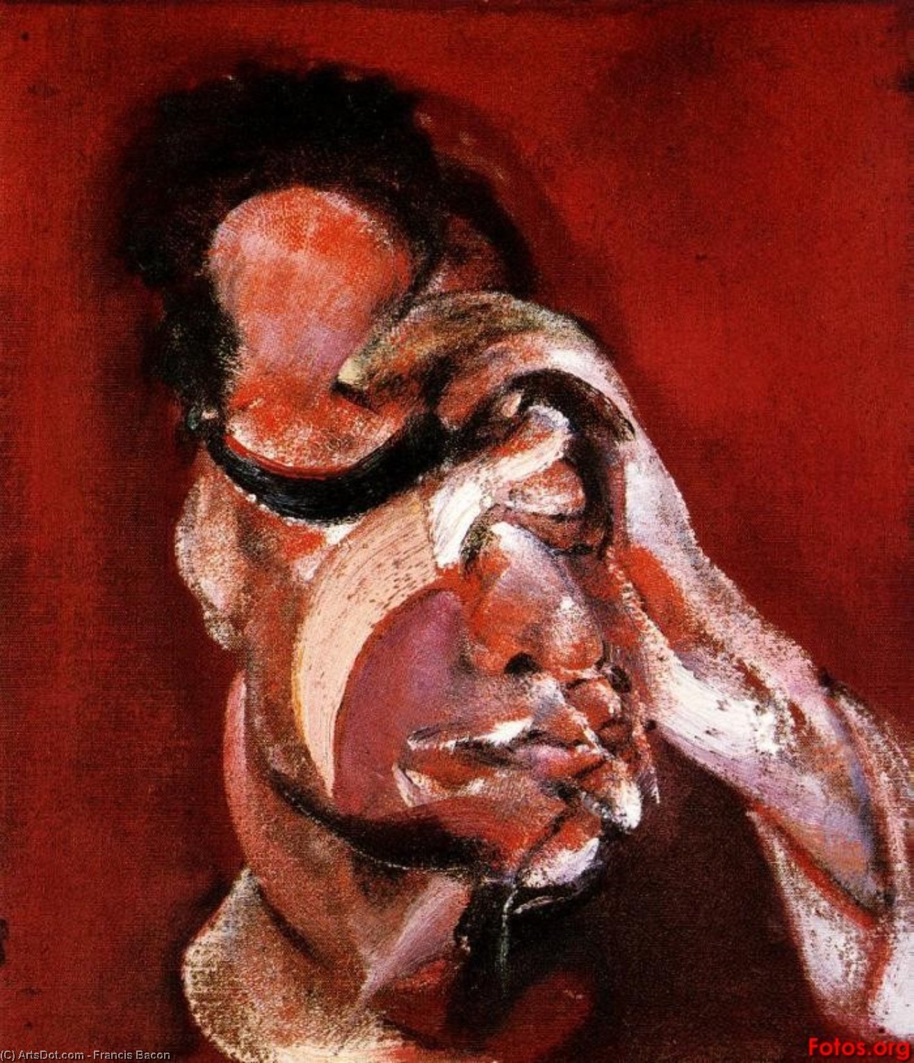 Wikioo.org - The Encyclopedia of Fine Arts - Painting, Artwork by Francis Bacon - three studies for a portrait left
