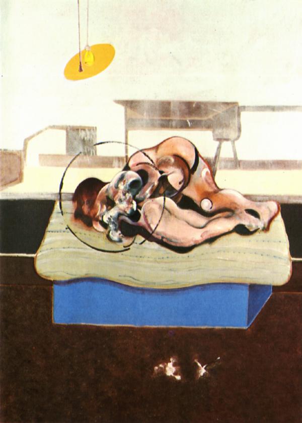 Wikioo.org - The Encyclopedia of Fine Arts - Painting, Artwork by Francis Bacon - three studies of figures on beds, 1972 center