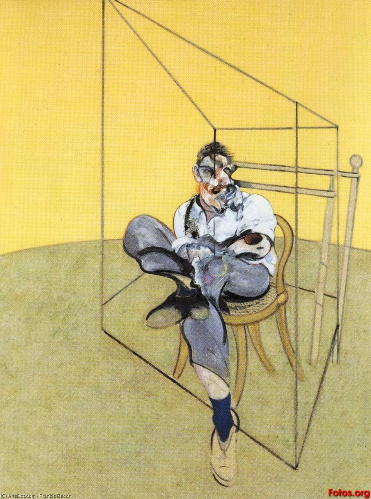 Wikioo.org - The Encyclopedia of Fine Arts - Painting, Artwork by Francis Bacon - three studies of lucian freud, 1969 b
