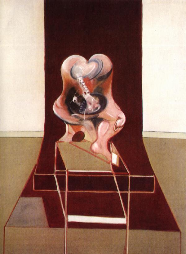 WikiOO.org – 美術百科全書 - 繪畫，作品 Francis Bacon - 三联 灵感  由 奥瑞斯提亚 的 埃斯库罗斯 , 1981 ( 中心 面板 )