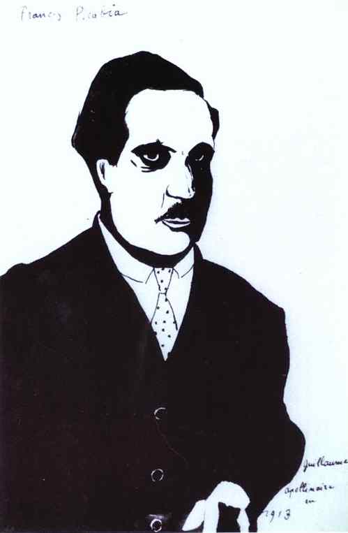 Wikioo.org - The Encyclopedia of Fine Arts - Painting, Artwork by Francis Picabia - Guillaume Apollinaire in 1913