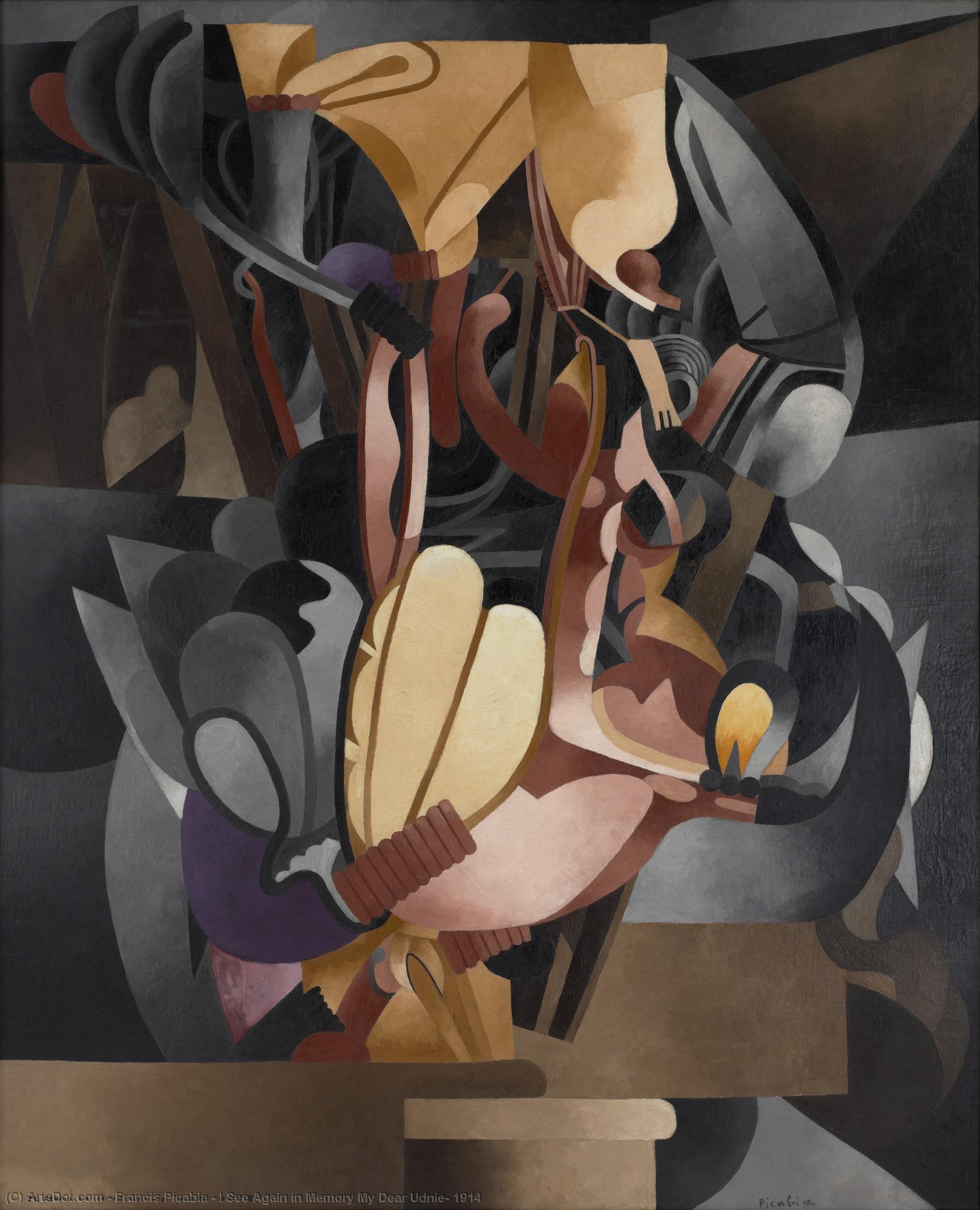 Wikioo.org - The Encyclopedia of Fine Arts - Painting, Artwork by Francis Picabia - I See Again in Memory My Dear Udnie, 1914