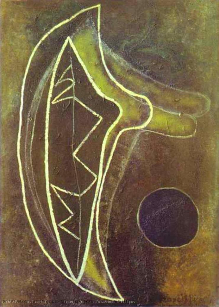 Wikioo.org - The Encyclopedia of Fine Arts - Painting, Artwork by Francis Picabia - In Favor of Criticism (En faveur de la critique)