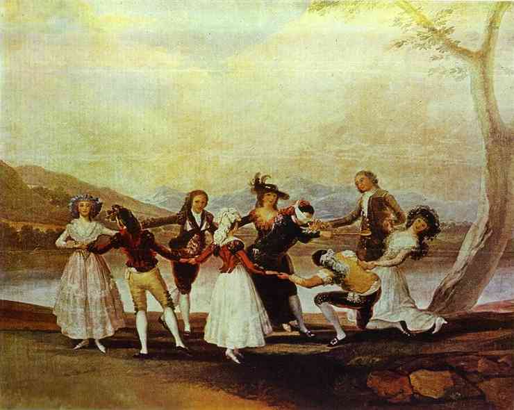 Wikoo.org - موسوعة الفنون الجميلة - اللوحة، العمل الفني Francisco De Goya - Blind's Man Bluff
