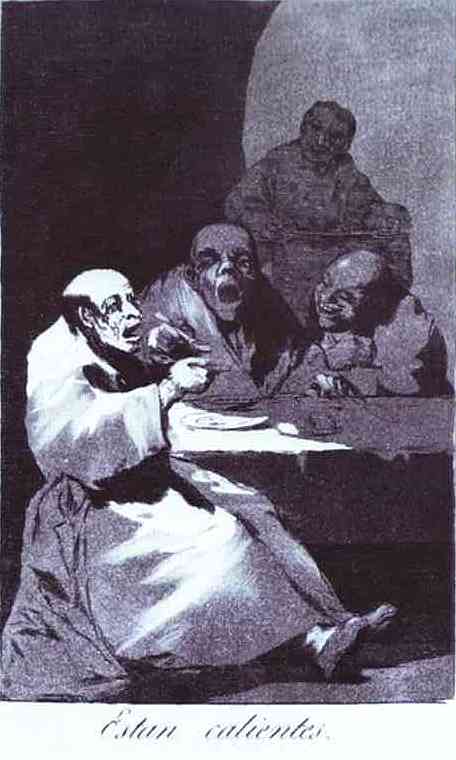 WikiOO.org - 백과 사전 - 회화, 삽화 Francisco De Goya - Capricho 13 Estan calientes