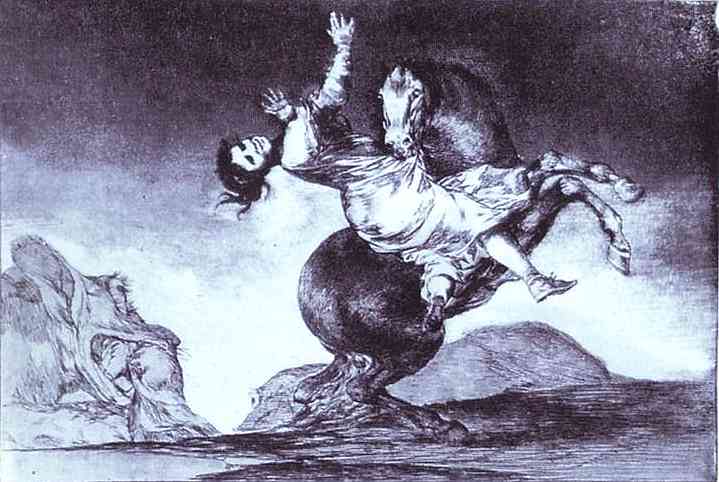 Wikioo.org – La Enciclopedia de las Bellas Artes - Pintura, Obras de arte de Francisco De Goya - Dispar 10 Dispar Desenfrenado ( desenfrenado tontería )