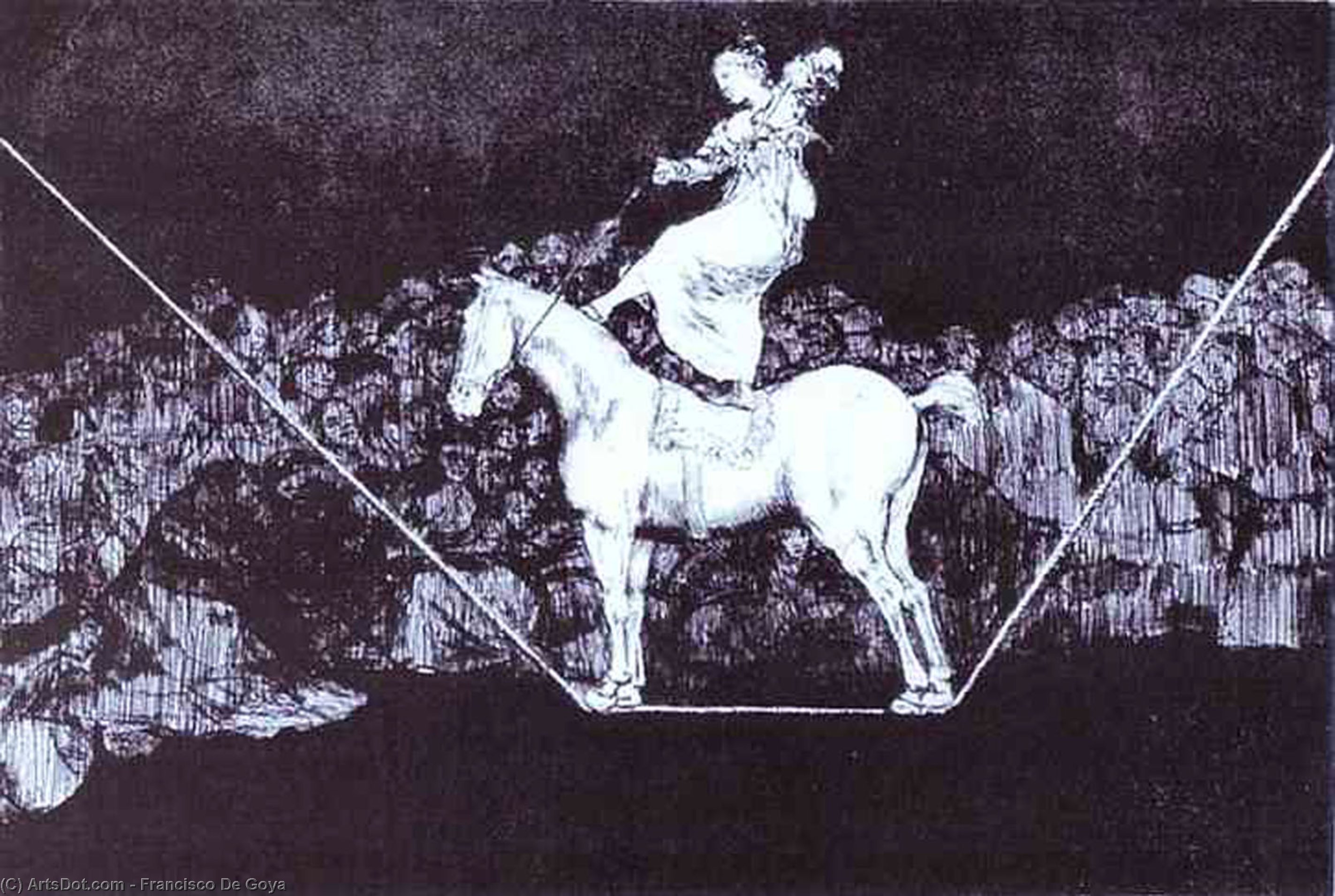 Wikioo.org – La Enciclopedia de las Bellas Artes - Pintura, Obras de arte de Francisco De Goya - Dispar Puntual ( la necedad precisa )