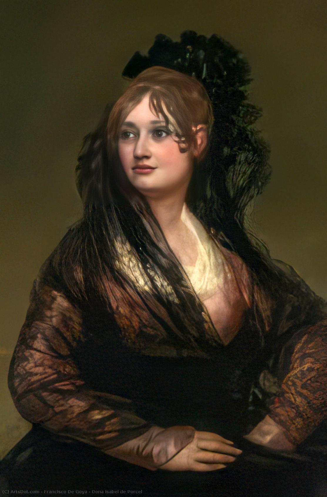 WikiOO.org - 백과 사전 - 회화, 삽화 Francisco De Goya - Dona Isabel de Porcel