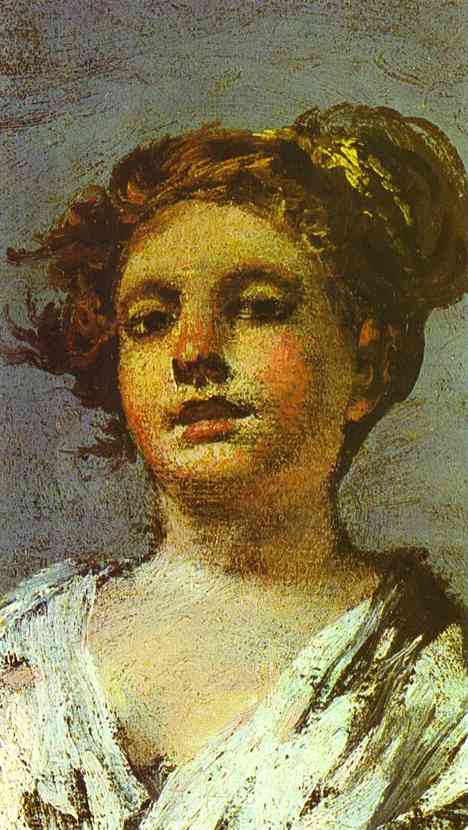 Wikioo.org - The Encyclopedia of Fine Arts - Painting, Artwork by Francisco De Goya - Girl with a Jug. (Aguadora)