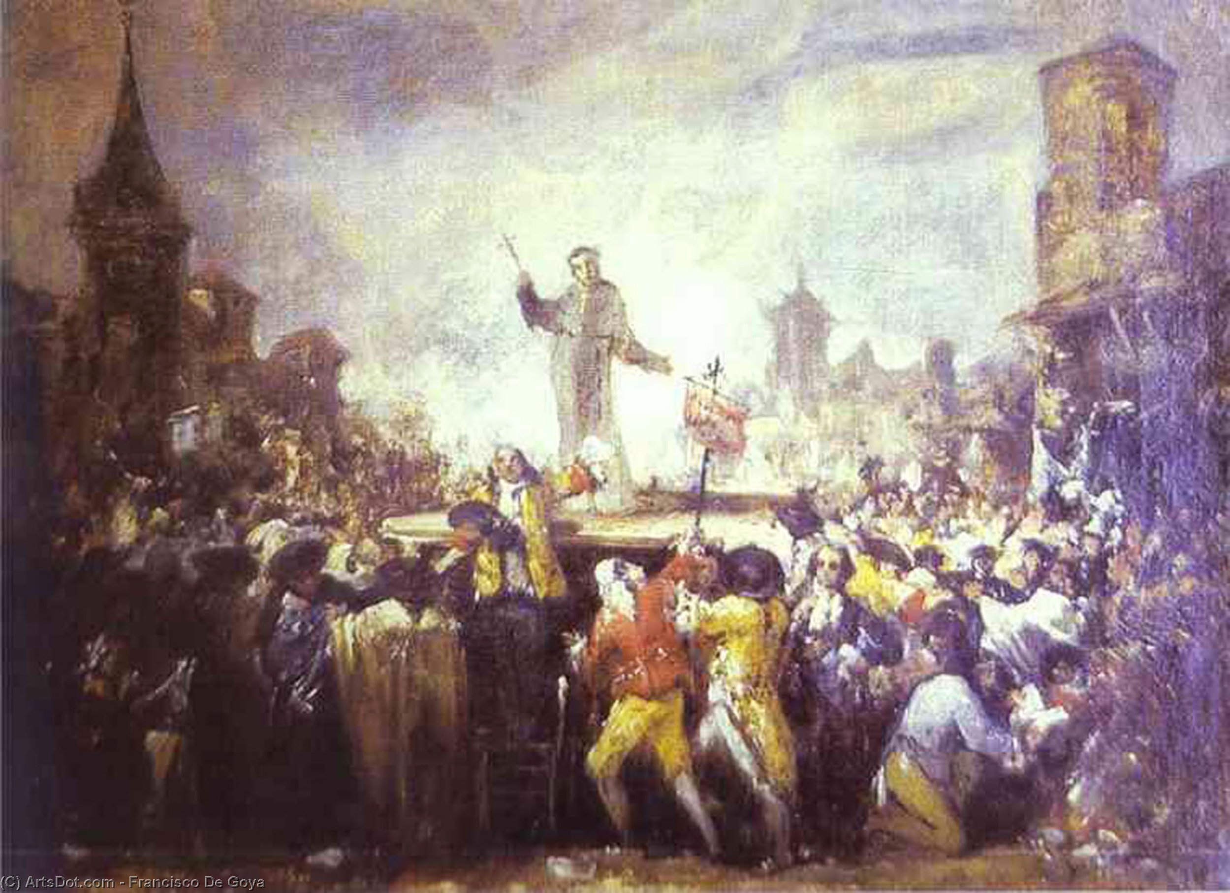 Wikioo.org - The Encyclopedia of Fine Arts - Painting, Artwork by Francisco De Goya - Le motin de Esquilache (The Esquilache Riots)