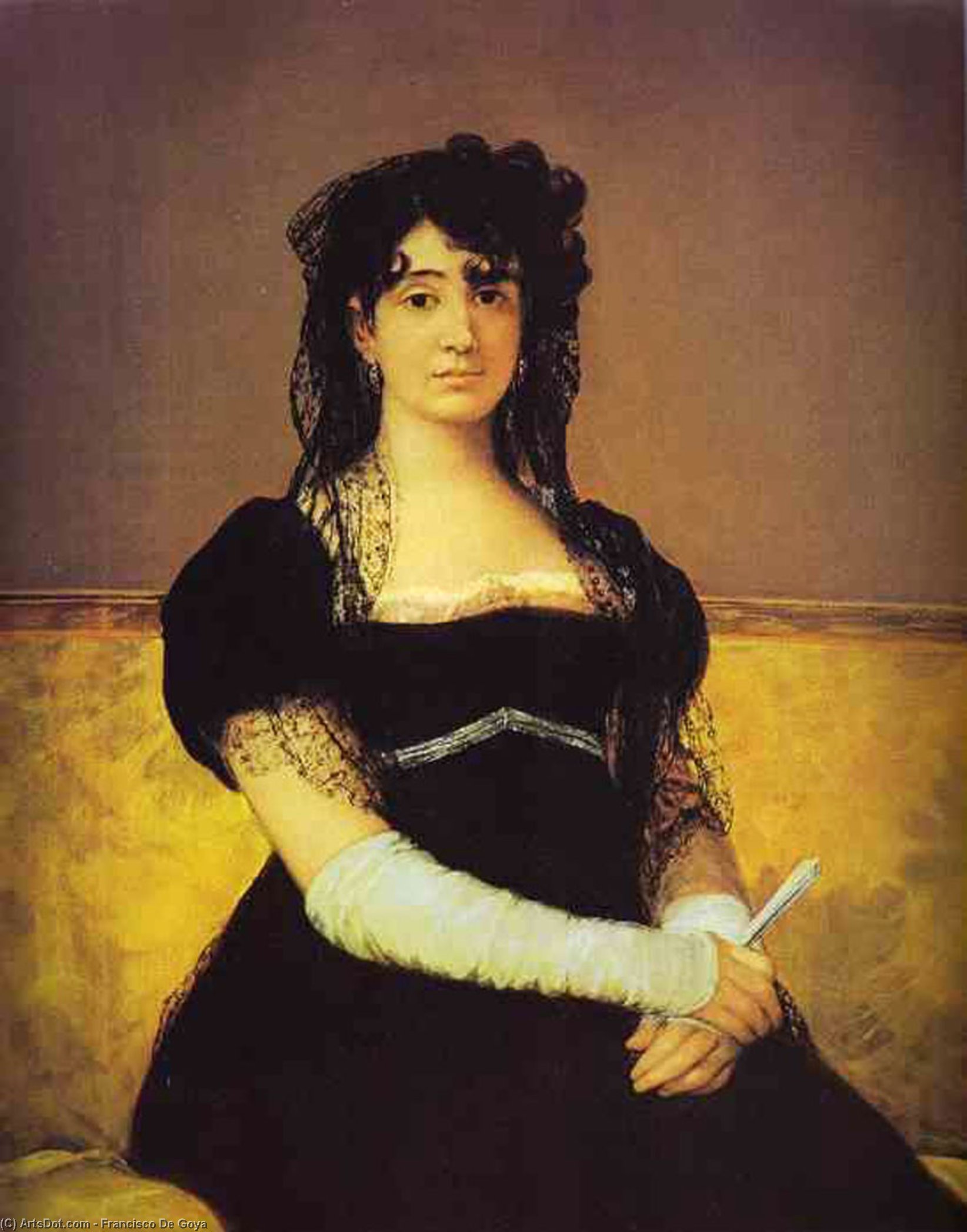 Wikoo.org - موسوعة الفنون الجميلة - اللوحة، العمل الفني Francisco De Goya - Portrait of Antonia Zerate