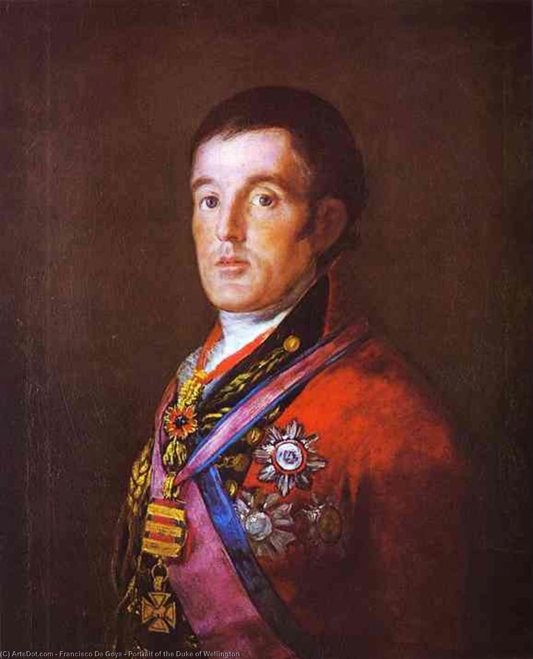 WikiOO.org - Енциклопедия за изящни изкуства - Живопис, Произведения на изкуството Francisco De Goya - Portrait of the Duke of Wellington