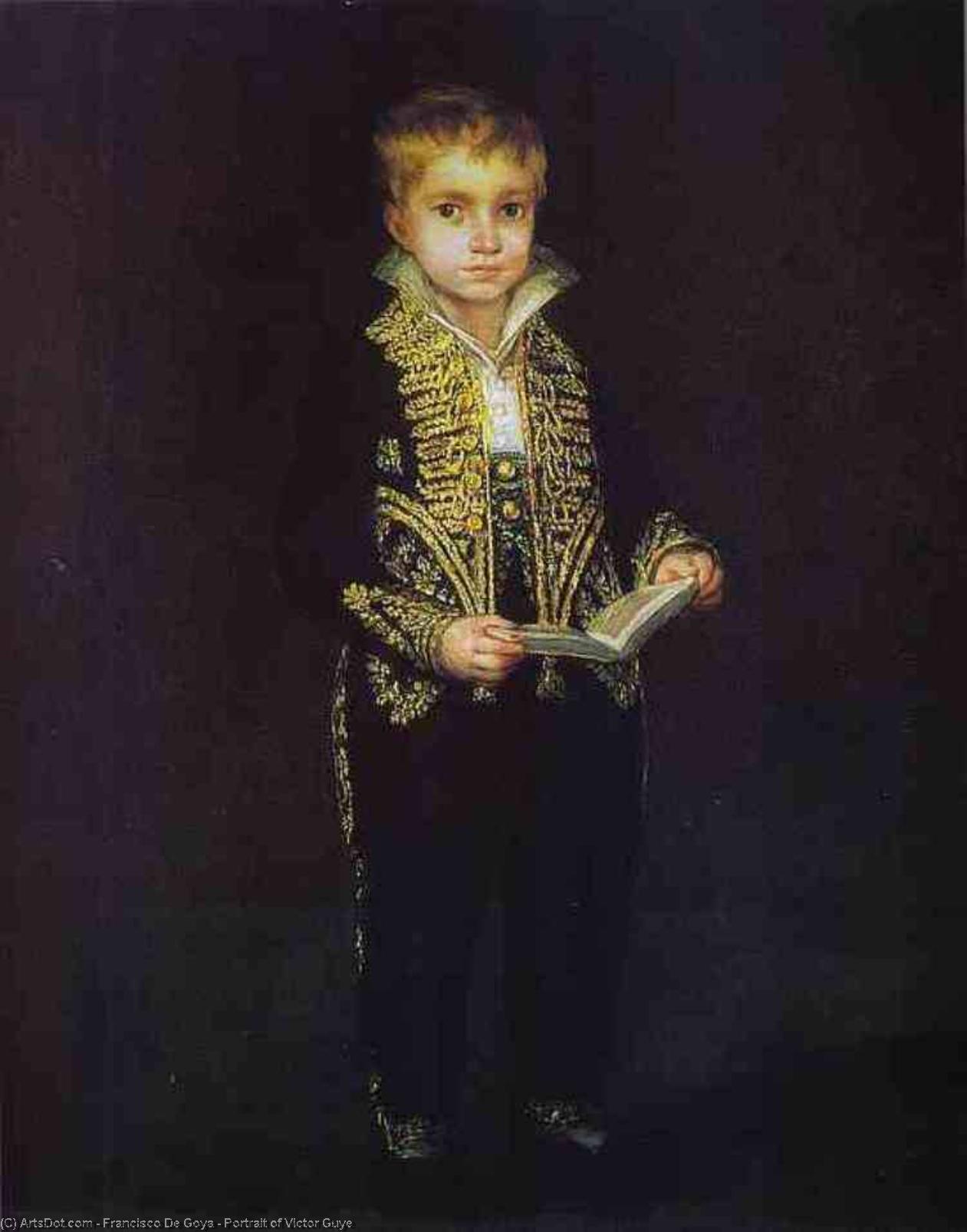 WikiOO.org - 백과 사전 - 회화, 삽화 Francisco De Goya - Portrait of Victor Guye