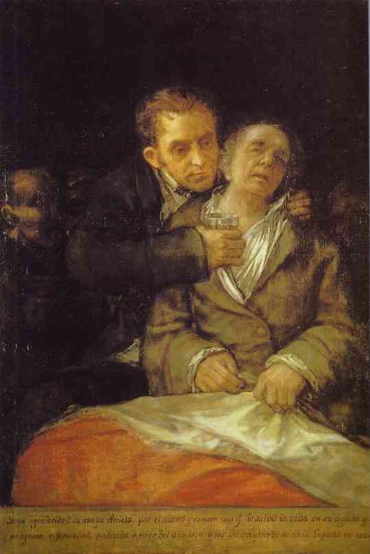 WikiOO.org - Encyclopedia of Fine Arts - Maleri, Artwork Francisco De Goya - Self-Portrait with Dr. Arrieta