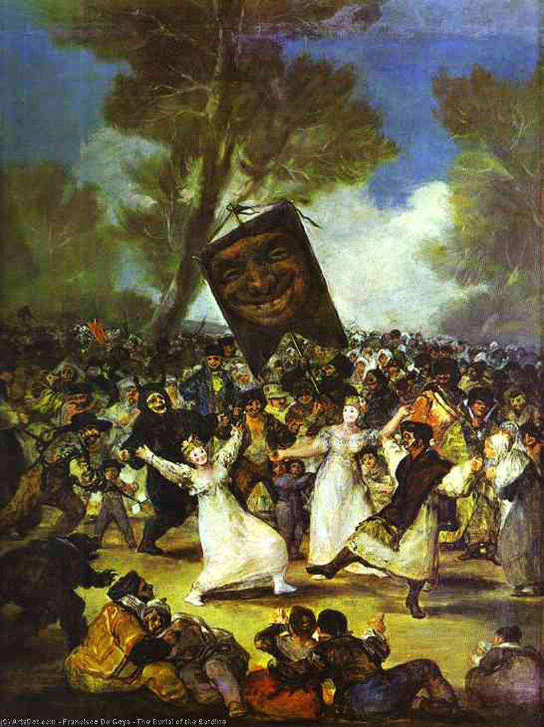 Wikioo.org - The Encyclopedia of Fine Arts - Painting, Artwork by Francisco De Goya - The Burial of the Sardine