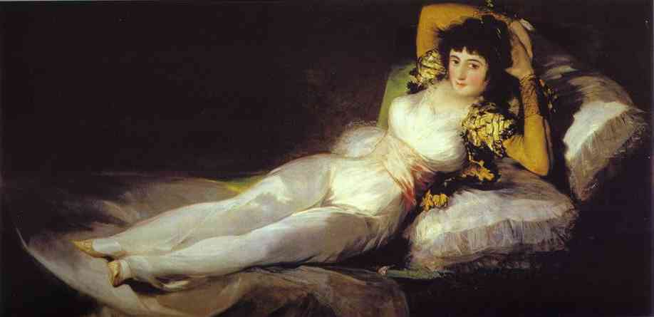 WikiOO.org - Encyclopedia of Fine Arts - Maalaus, taideteos Francisco De Goya - The Clothed Maja (La Maja Vestida)