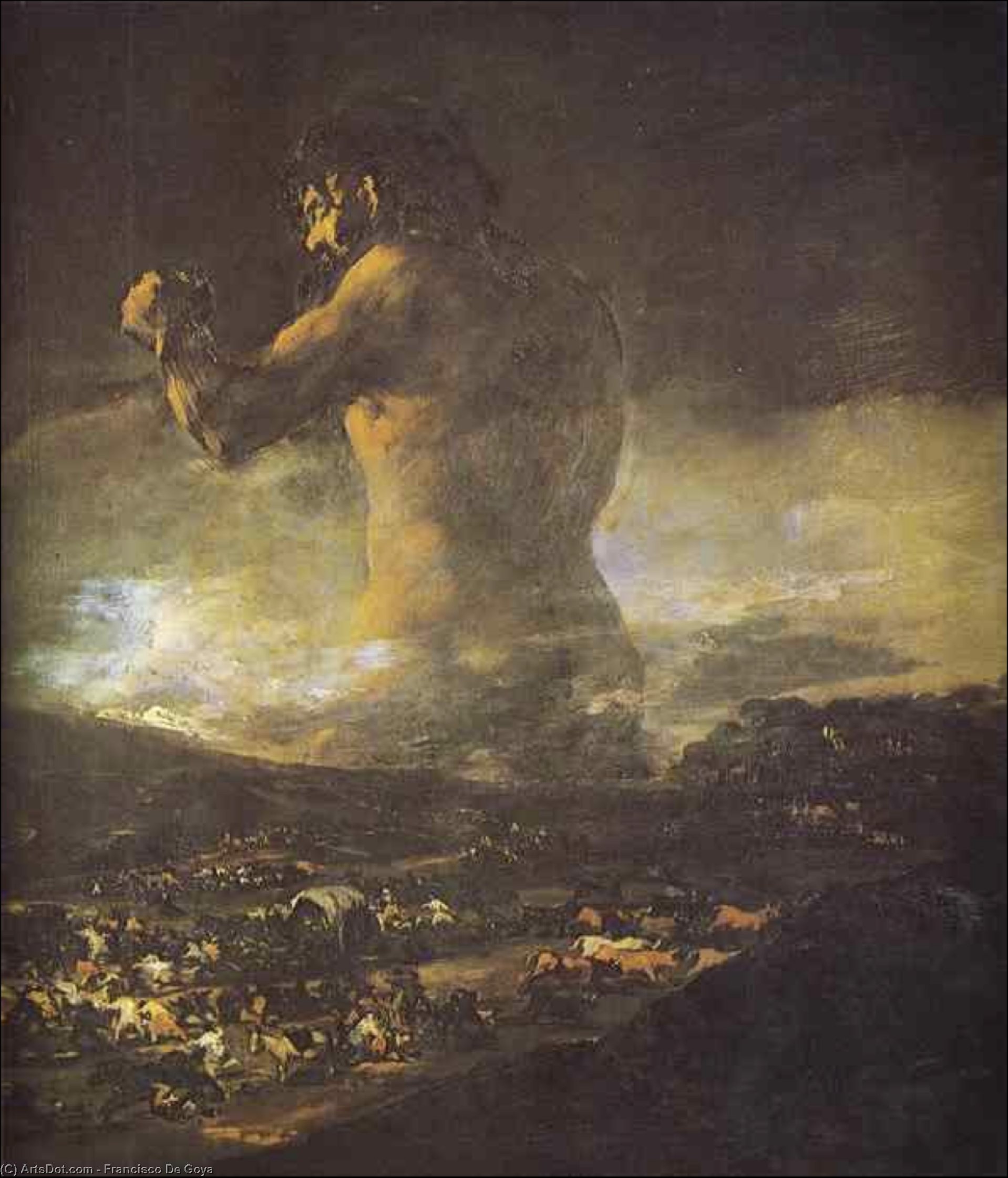 WikiOO.org - Enciclopedia of Fine Arts - Pictura, lucrări de artă Francisco De Goya - The Colossus