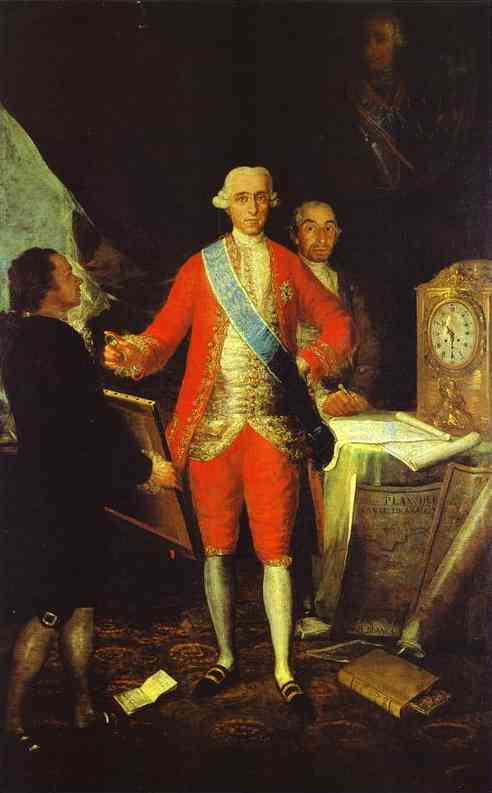 Wikioo.org - Encyklopedia Sztuk Pięknych - Malarstwo, Grafika Francisco De Goya - The Count of Floridablanca and Goya
